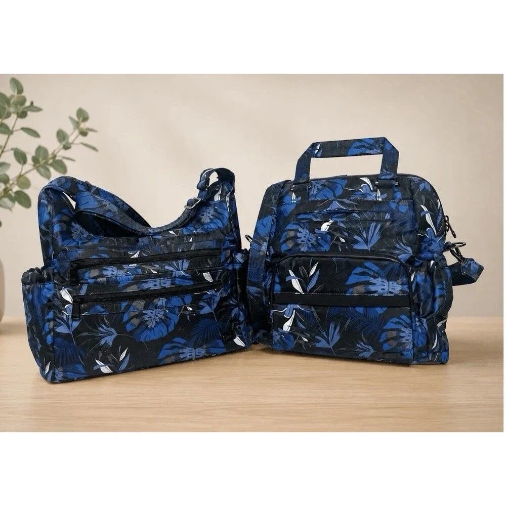 lug Camper Crossbody Bag & Canter Convertible Tote/Backpack Botanical Travel Set